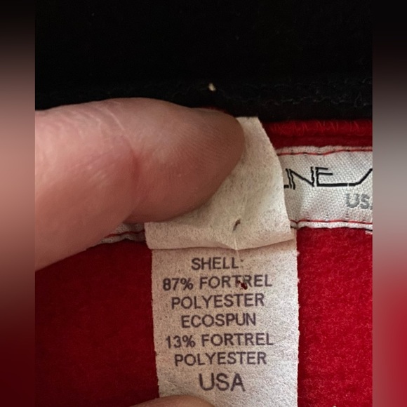 NOS $65 Streamlines CNI Designs Red Fleece Vest Coat Womens Size Small Made USA - Picture 12 of 14